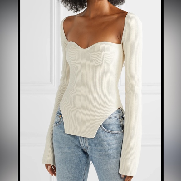 Khaite Maddy Top in Ivory - Picture 3 of 15